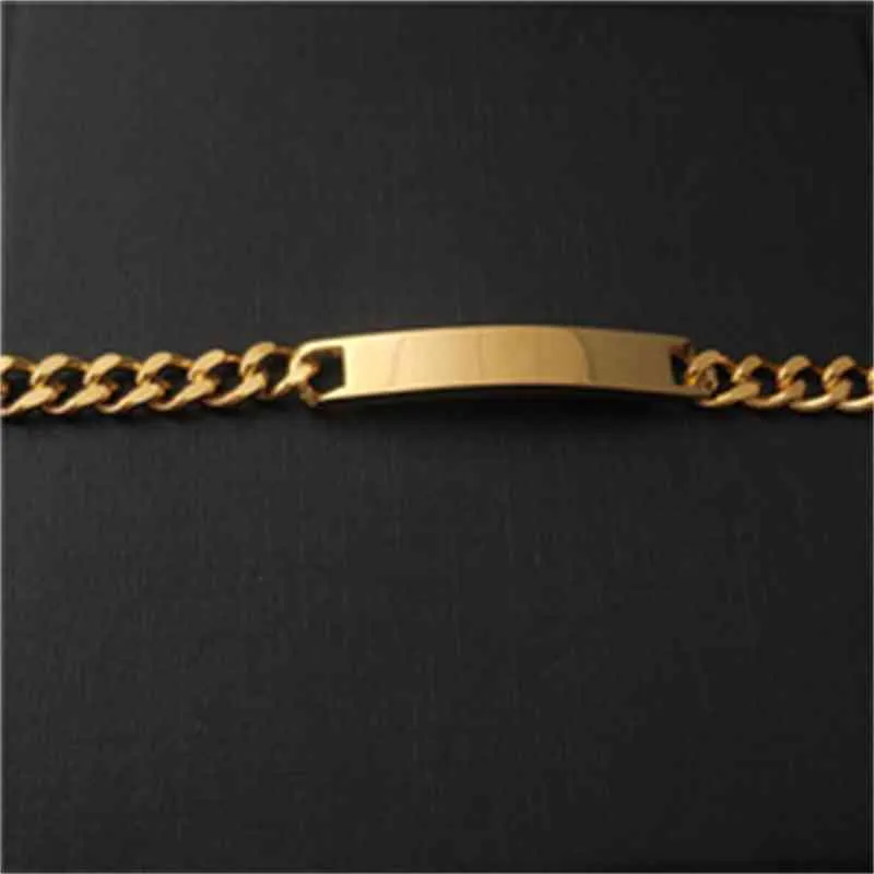 Stainls Steel Sier18K Gold PlatedRose Gold Color Adjustable Link Cuban Chains Name Engraved Kids ID Bracelet7784522