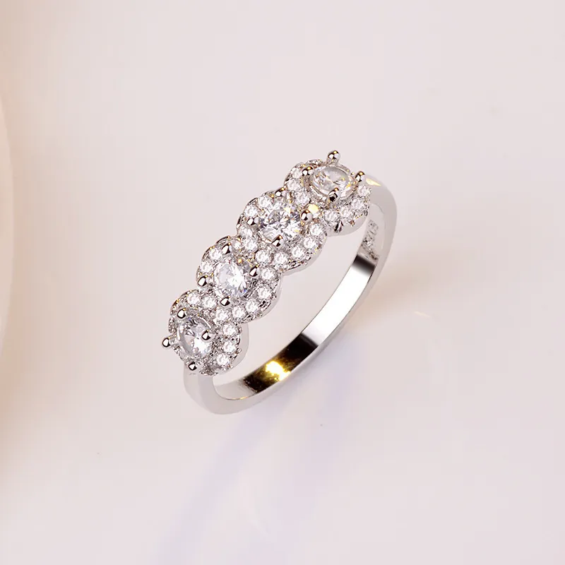 Bague de fiançailles Lady Anillos Bizuteria en or blanc 18 carats avec topaze 2 carats et diamants pour femmes Y200321
