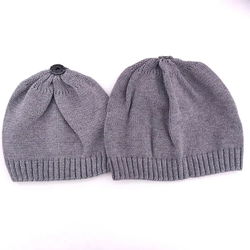 Herfst Winter Pasgeboren Baby Jongens Meisjes Echt Bont Pompom Mutsen Hoeden Zacht Warm Peuter Kinderen Katoen Gebreide Mutsen Hoeden gorros Y2904265