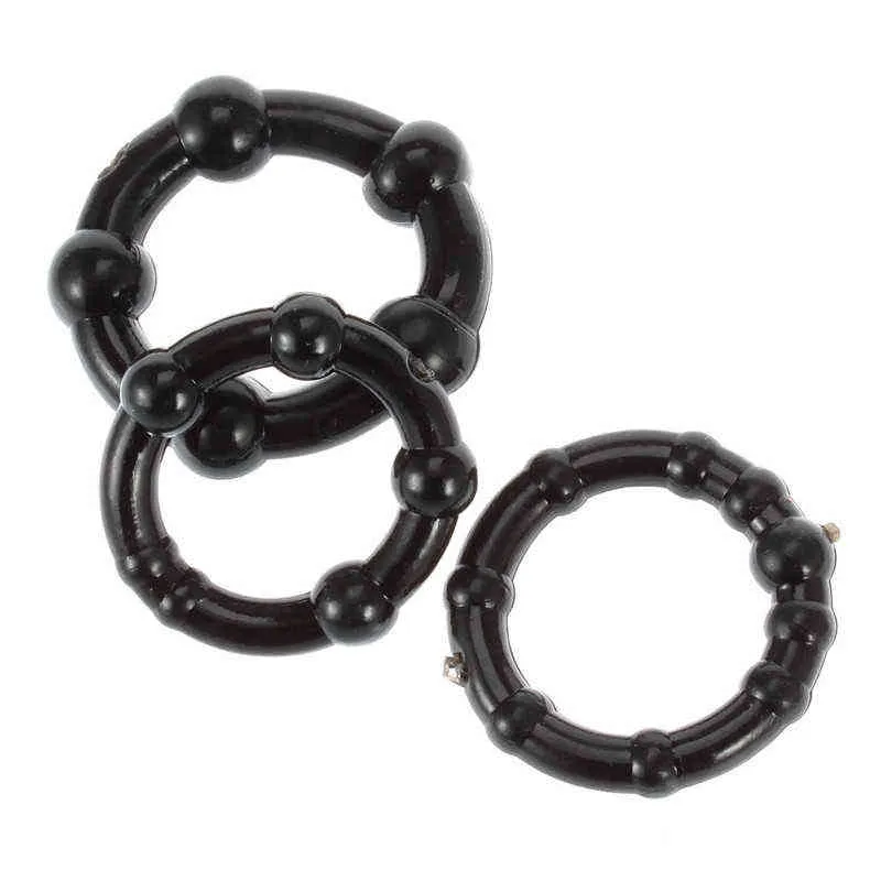 Nxy Cockrings Set Silicone Durable Penis Ring Adult Men Ejaculation Delay Cock Lasting Firmer Longer Erection Cockring Male Sex Toys 0215