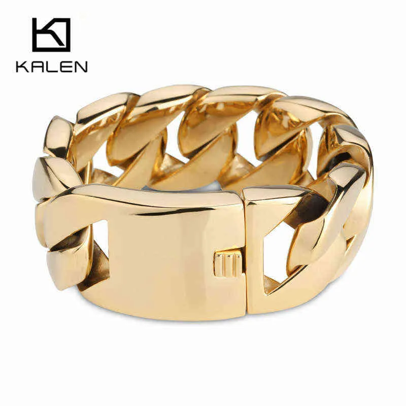 Kalen haute qualité 316 acier inoxydable italie or Bracelet bracelet hommes lourd grosse chaîne à maillons mode bijoux cadeaux 220119270q