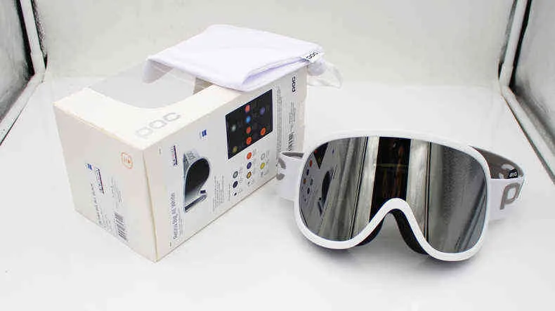 POC العلامة التجارية الأصلية RETINA SKI GOGGLES مزدوجة الطبقات المضادة لخدف نظارات قناع التزلج التزلج على التزلج على الجليد