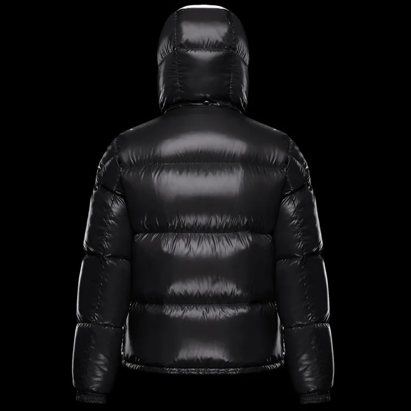 Veste d'hiver décontractée à capuche pour hommes, vêtements d'hiver épais et chauds, noir, imperméable, double rangée, manteau rembourré à fermeture éclair 201126