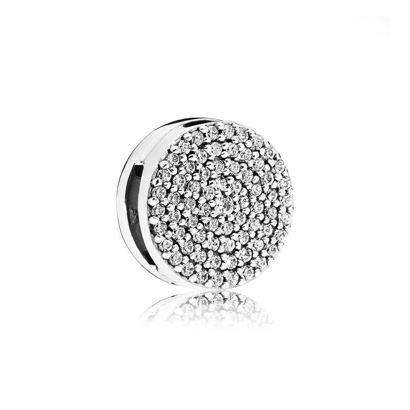 925 Silber Charm rund herzförmig Sicherheitskettenclip für Pandora-Armband Damenschmuck Modegeschenk