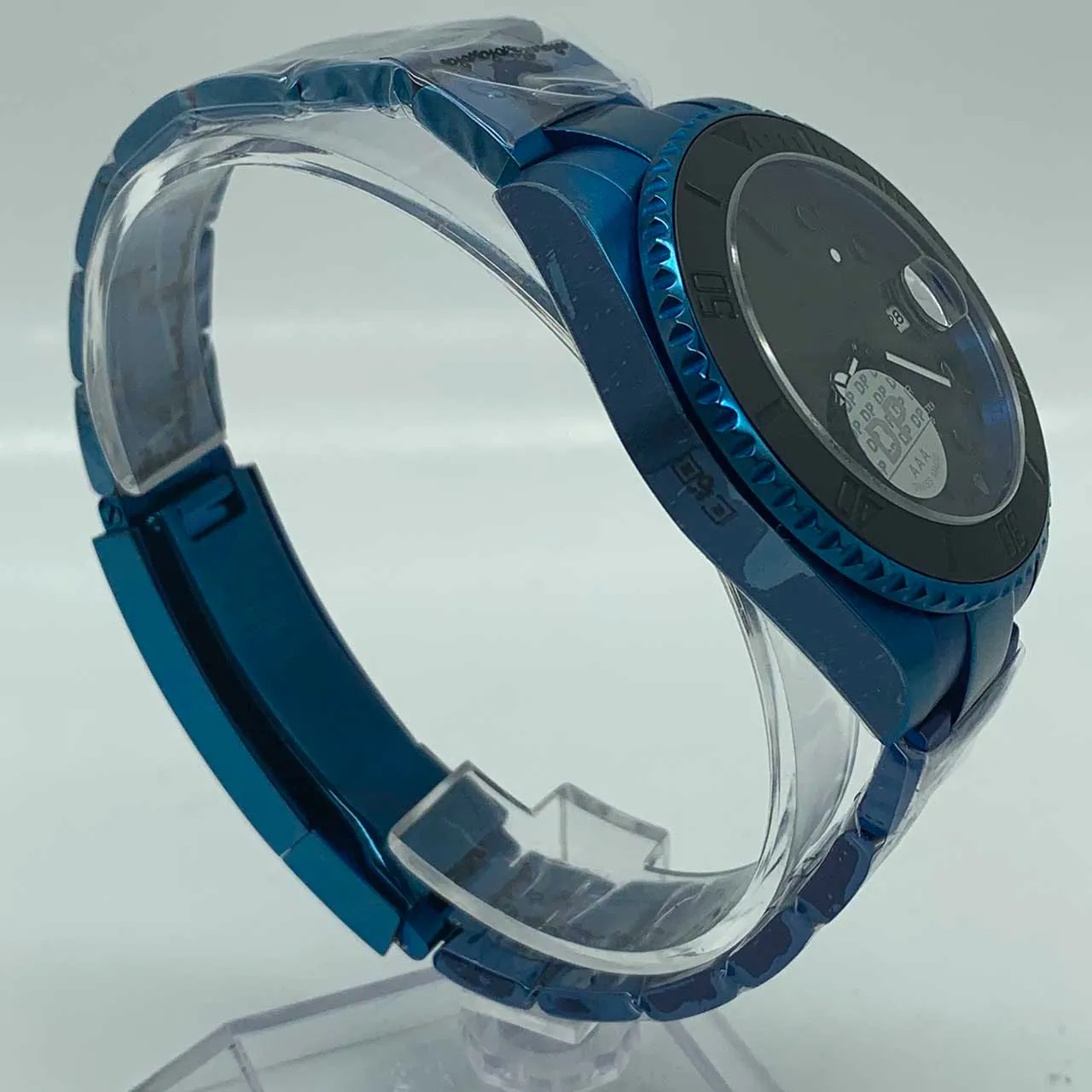2021 Nuevo reloj para hombre Bisel de cerámica negro SUB Relojes Chapado en azul brillante Acero inoxidable Relojes mecánicos automáticos para hombre 40 mm MAD298A