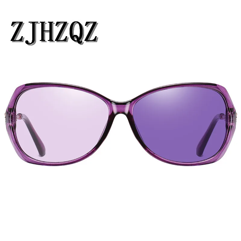 Kvinnors överdimensionerade polariserade pochromatiska solglasögon Menspilot Black Pink Purple Brown Change Color Transition Chameleon Lens3604921