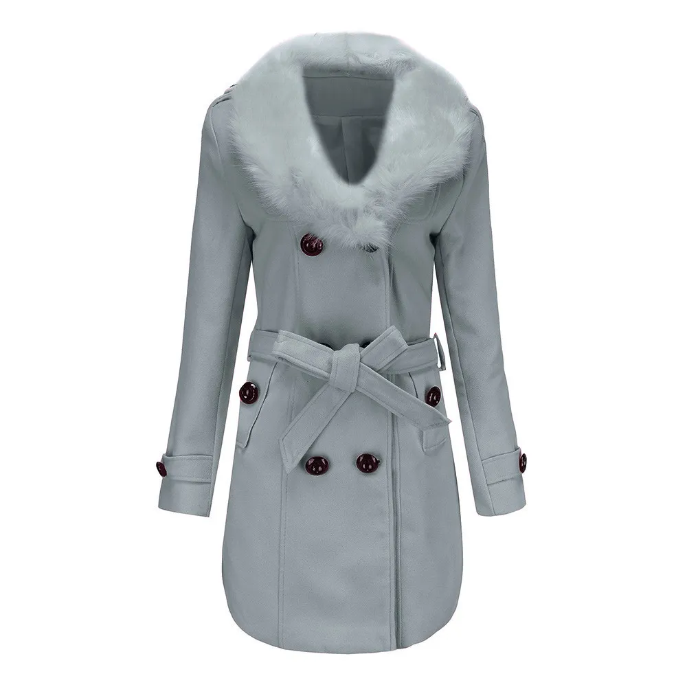 Feitong Womens Winter Plus Size Lapela de lã jaqueta jaqueta jaqueta giro colarinho coleira de manga longa casaco de cardigan casaco feminino lj201109