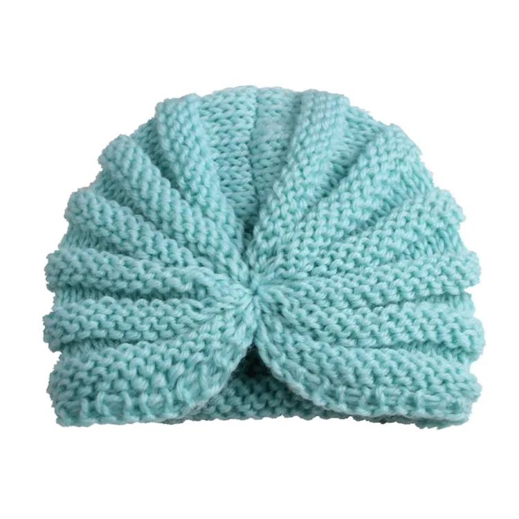 INS Kleinkind Säuglinge Indien Hut Kinder Herbst Winter Beanie Hüte häkeln Baby Strickmützen Turban für Jungen Mädchen 12 Farben Großhandel