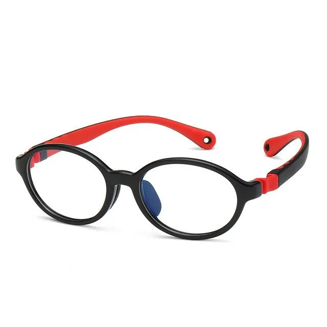Högkvalitativ anti blå ljus barnglasögon barn silikonglasögon mjuk ram ram datorglasögon för pojke flickor213q