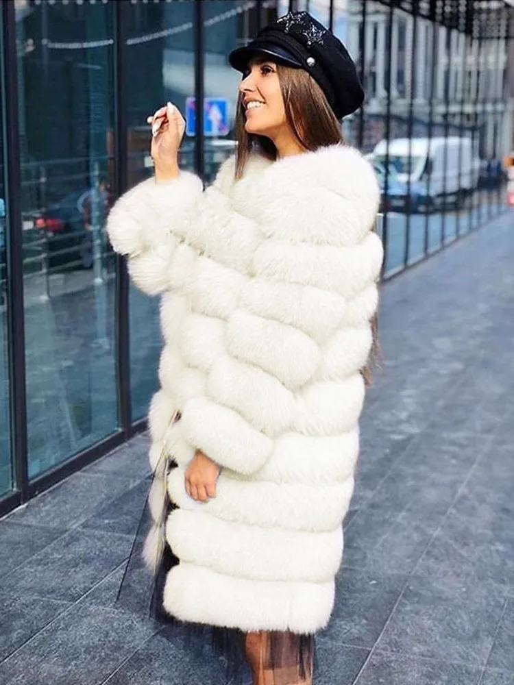 Konstgjorda päls kappa kvinnor kläder täcker vinter lyx faux päls jacka lång elegant plus storlek lyx mode varm 201210