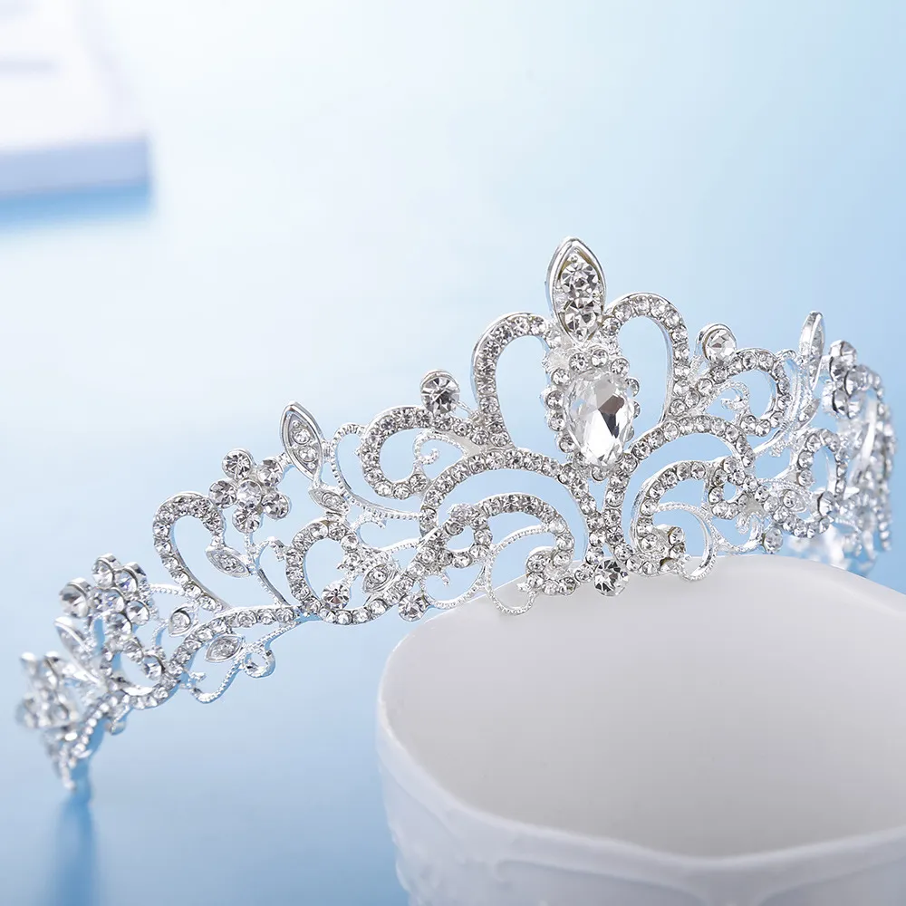 Bridal smycken huvudbonad prinsessen scen tillbehör underbar kristall diamant i lager snabb hög kvalitet2801