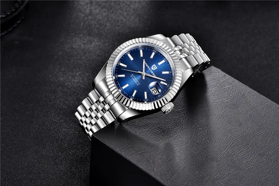 Cadeau de Noël Pagani Design Two Tone Gold Dial Jubilee Watch en acier inoxydable Automatique Mouvement mécanique Fashion Watches 281P