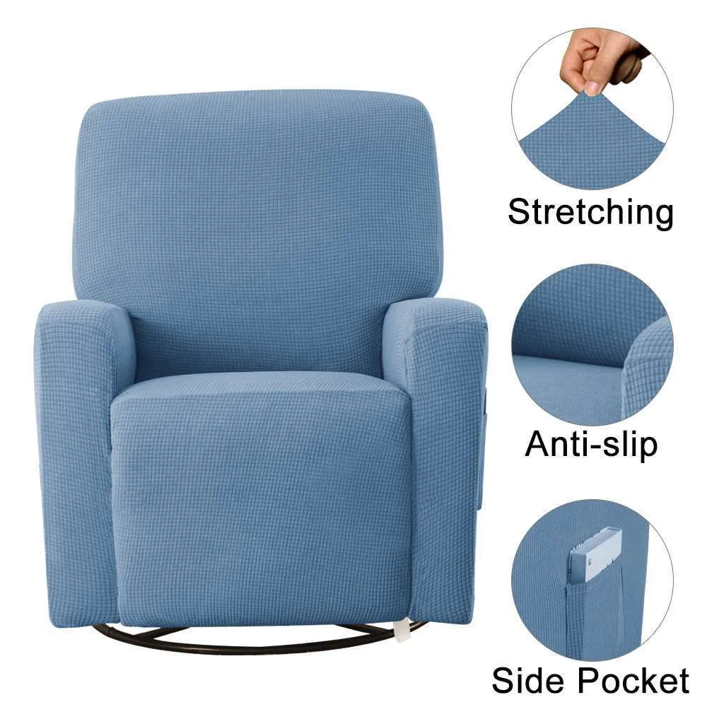 Anti-dérapant Recliner Chair Cover Protector Elastic All-inclusive Massage Sofa Cover Fauteuil Soft Chair Covers Furniture Protector 201119