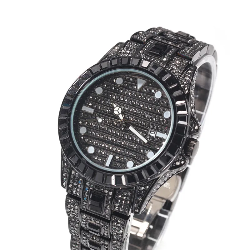Часы ICE-Out с бриллиантами для мужчин и женщин, мужские кварцевые часы в стиле хип-хоп, ремешок из нержавеющей стали, деловые наручные часы, мужские унисекс Gift293B