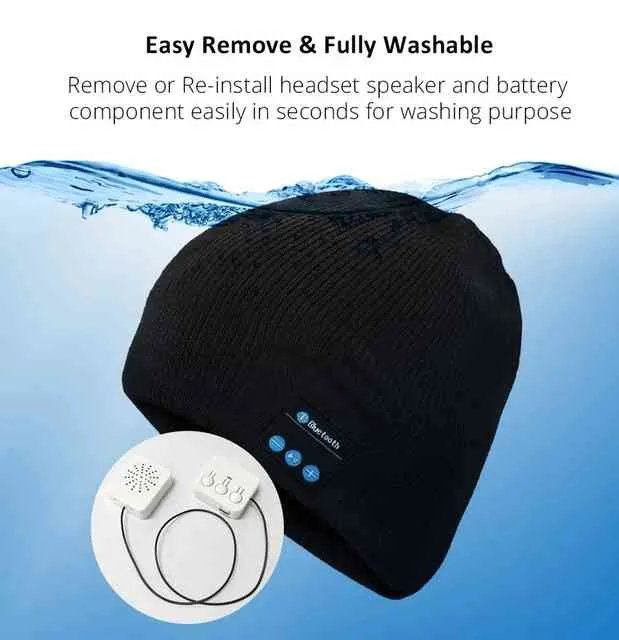 Drahtlose Bluetooth Kopfhörer Musik Kopfhörer Kappe Headset mit Mikrofon Sport für Meizu Sony Xiaomi Telefon Winter Hüte
