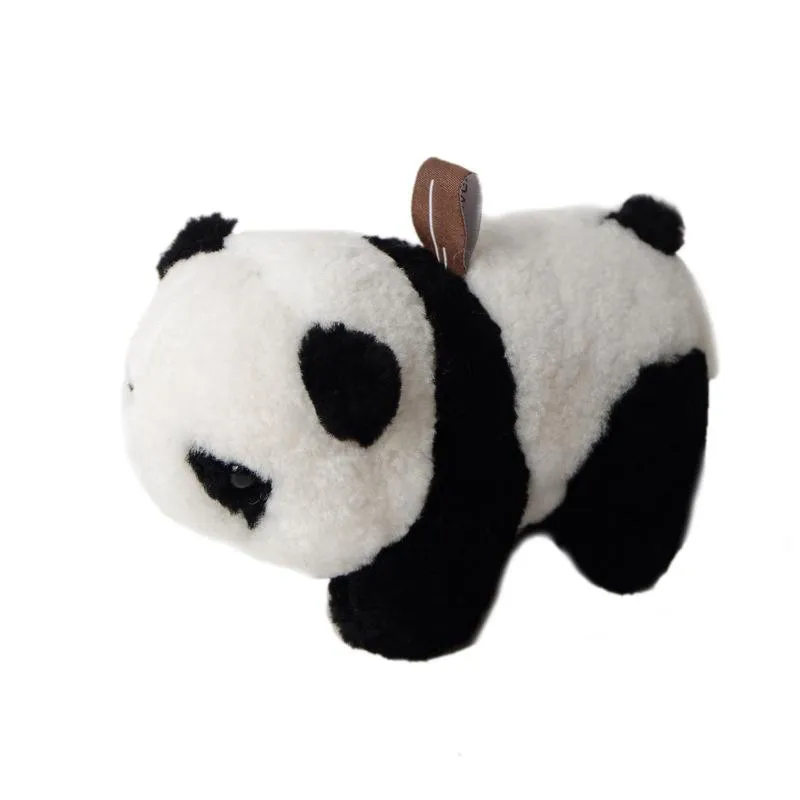Creative Fashion Plush Animal Panda Keychain Par Auto Key Chains Key Rings Women Charm Car Bag Pendant Christmas Gift Jewelry240B