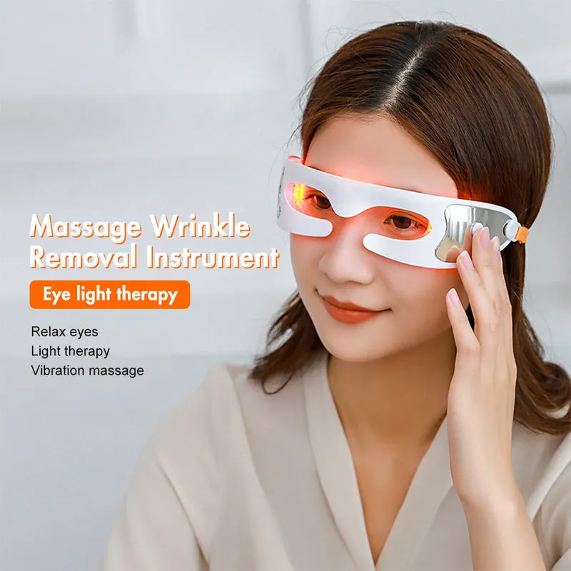 3D-LED-Lichttherapie-Augenmaske, Massagegerät, Heizung, SPA, Vibration, LED-Gesichtsmaske, Augenbeutel, Faltenentfernung, Müdigkeitslinderung, Schönheitsgerät 220309