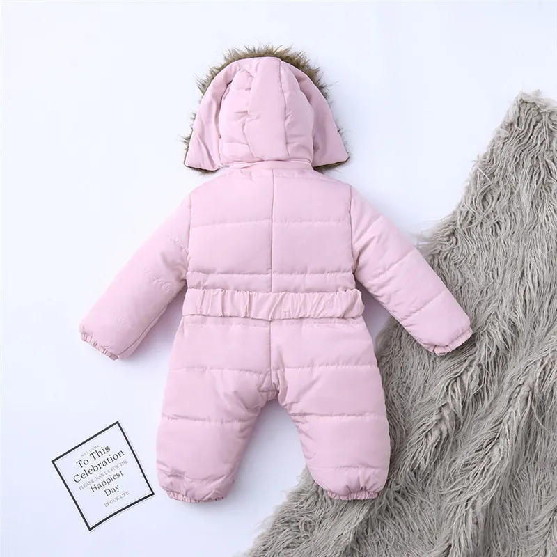 Kids Baby Toddler Boy Girl Warm Faux Fur Hooded Winter Jacket Coat Outerwear #3J24 (2)