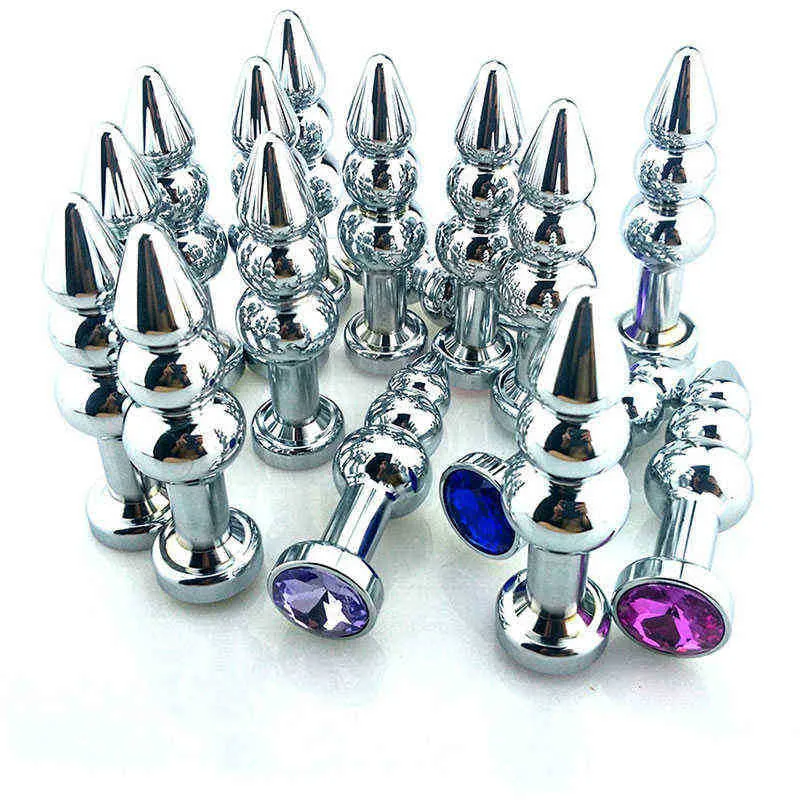 Anal Metal 3 bolas consolador tapones para los glúteos joyería de cristal productos para adultos para mujeres hombres masturbación juguete erótico 11194763927