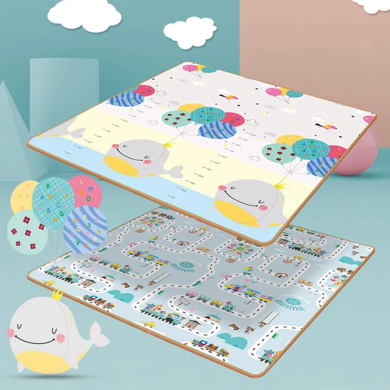 Fällbar Playmat Xpe Skum Crawling Carpet Baby Play Mat Blanket Barn Matta För Barn Utbildning Leksaker Mjuk Aktivitet Game Floor LJ200911