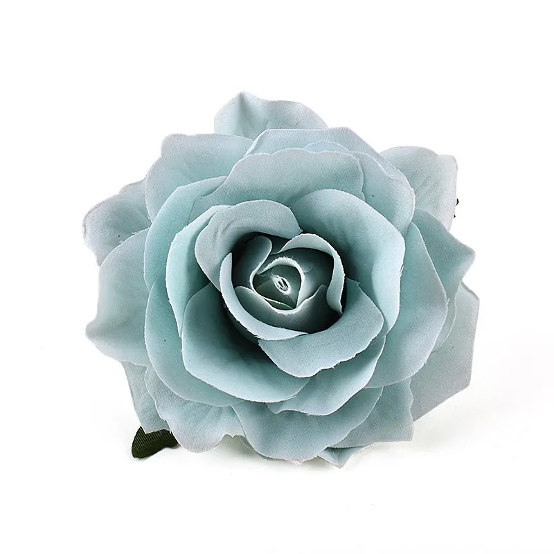 9cm Artificial Burgundy Rose Silk Flower Heads For Wedding Decoration DIY Wreath Gift Box Scrapbooking Craft Fake Flowers Y22802739