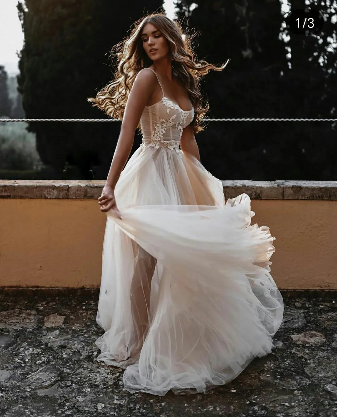 New 2022 New Berta Bohemian Wedding Dresses Spaghetti Lace Appliqued Tulle A Line Beach Wedding Dress Custom Made Cheap Vestidos De Novia DHL