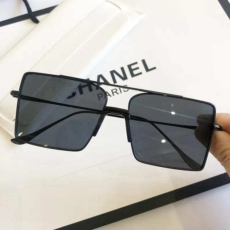 Солнцезащитные очки негабаритные металлические женщины 2021 панк винтажные солнцезащитные очки черная боковая щит мужские оттенки стиль UV400 FML3004