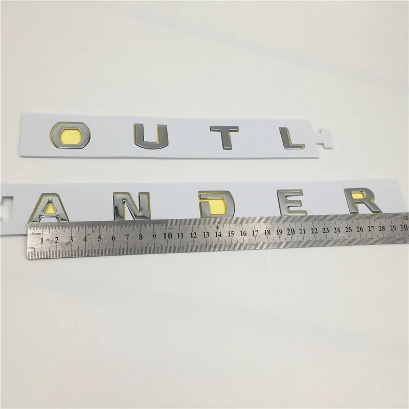 Auto Decoratie Voor Mitsubishi Outlander Motorkap Grill Embleem Motorkap Logo Letters Symbool Badges Decal8866224