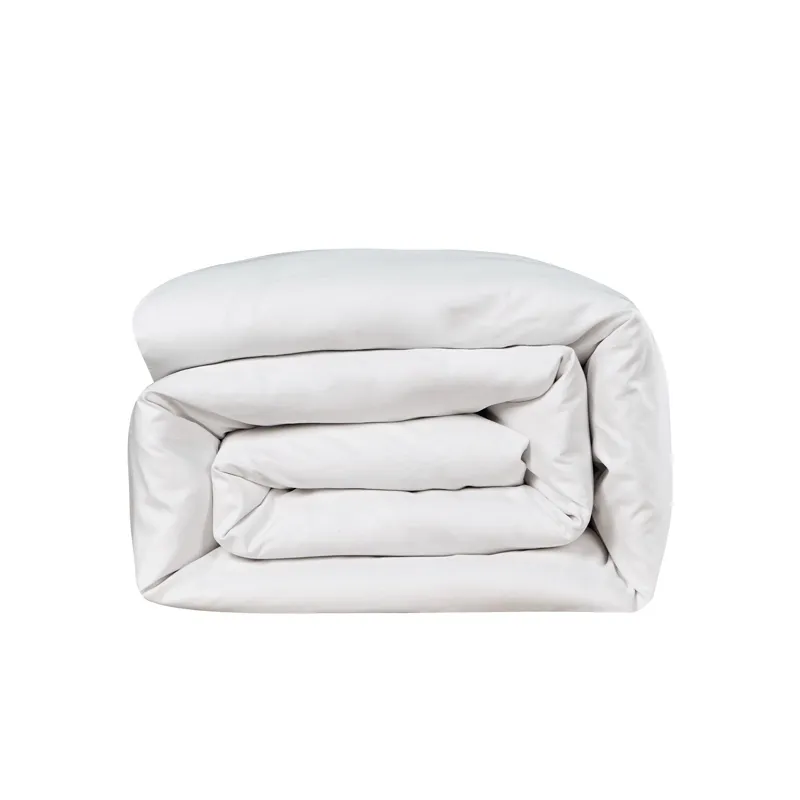 TUTUBIRD es sólidos 100% algodón egipcio edredón cubierta de cama de algodón de grapa larga ropa de cama de satén Twin Full Queen King tamaño LJ201015