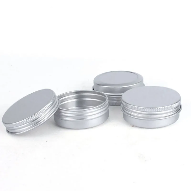 80100150ml Aluminum Tin Candle Jar Silver Cosmetic Cream Container Black Sample Refillable Bottle Metal Storage Box for Bo1034758