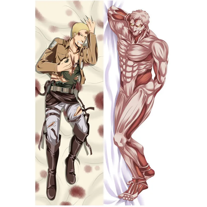 Anime Shingeki no Kyojin Attack on Titan Eren Jaeger Ackerman Levi Rival Dakimakura Pillow Cover Hugging Body Pillow Case AK01P 208673036