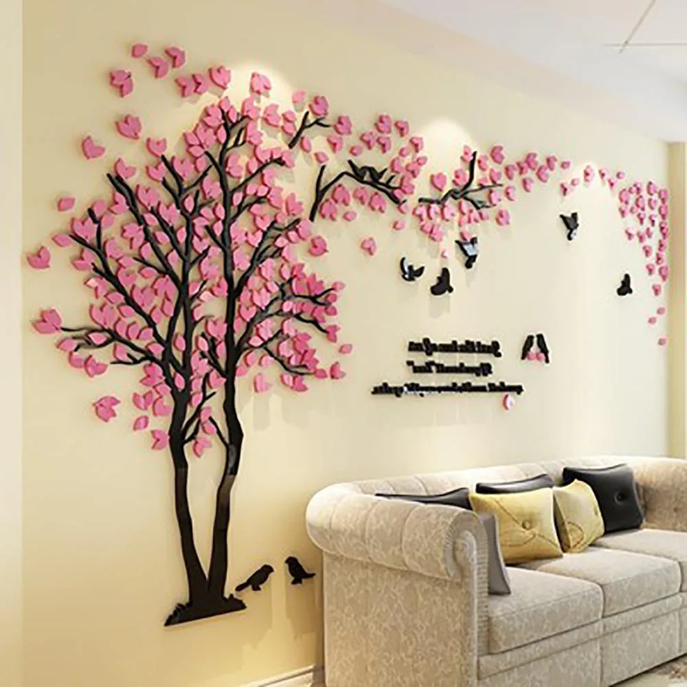 Neue kreative Liebesbaum 3D Wandaufkleber Wohnzimmer Sofa TV Hintergrund selbstklebende Folie links und rechts Heimdekoration T2004218519228