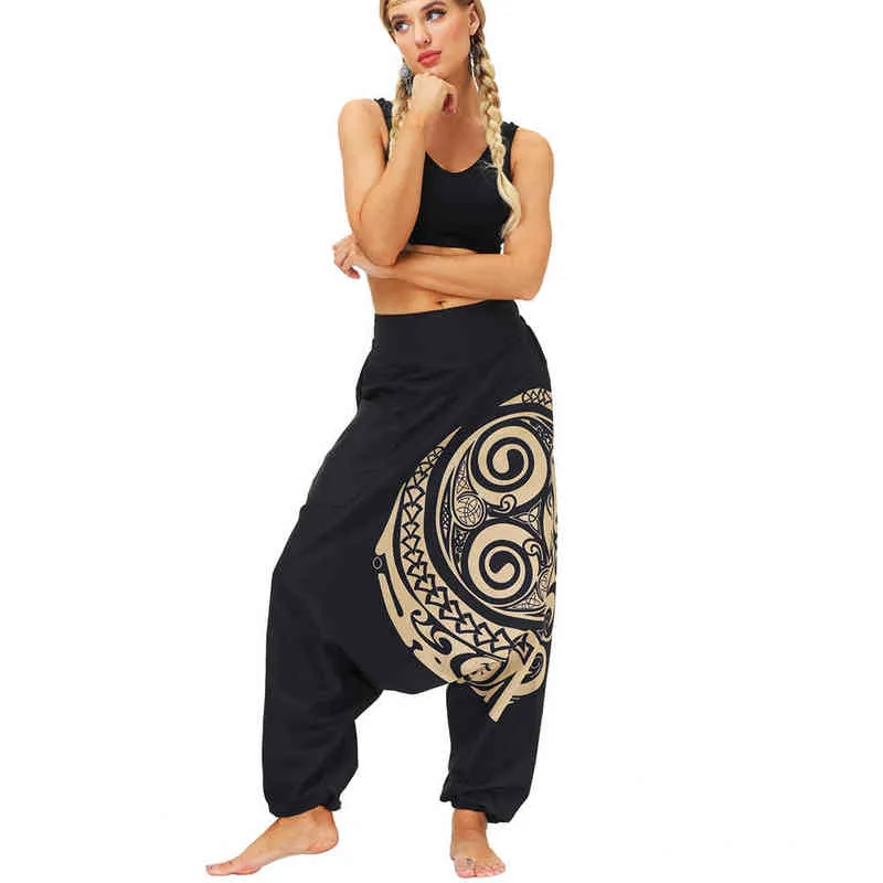Drop bodem elastische taille los fit baggy gypsy hippie boho aladdin yoga harem broek voor vrouwen en mannen h1221