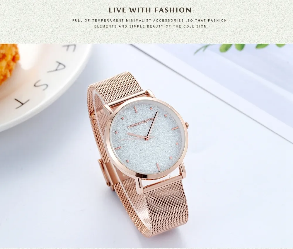 Dropship Japan Quartz Creative Design Impaterproof Rose Gold en acier inoxydable Mesh Bracelet Ladies Watches Relogio Feminino 201114