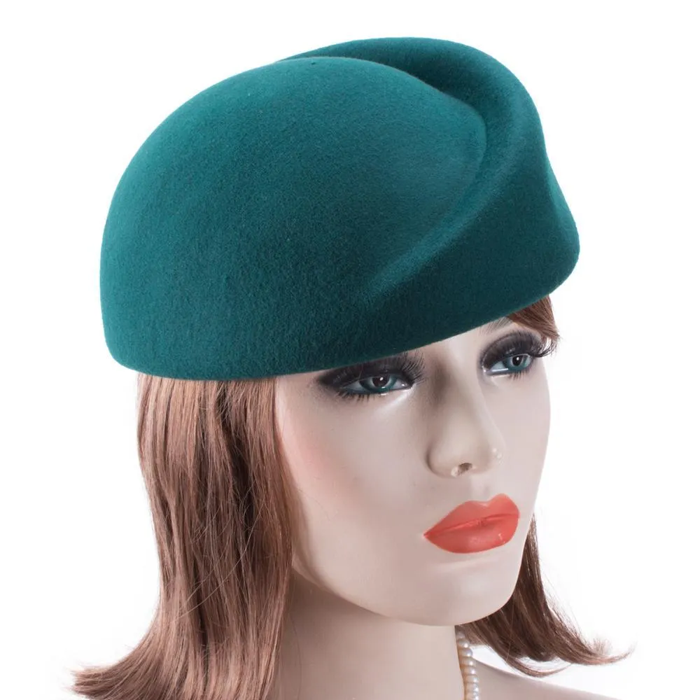 Lawliet Winte Bere Şapkaları Kadınlar Moda Fransız Yün Bere Hava Hostesler Pillbox Şapkalar Fascinators Ladies Hats A137 201019284b