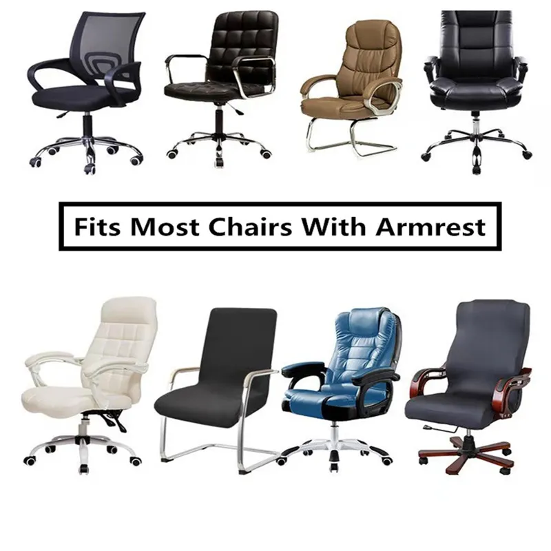 Elastik Ofis Sandalyesi Boss Asansör Bilgisayar Masası Kapakları Kolçak Çıkarılabilir Funda Silla Escritorio 220222230J