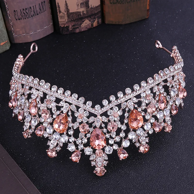 Crystal Bridal Rhinestone Crowns Hair Ornament Hairband 웨딩 액세서리 Diadem Girls Quinceanera Party Tiaras J0121264S