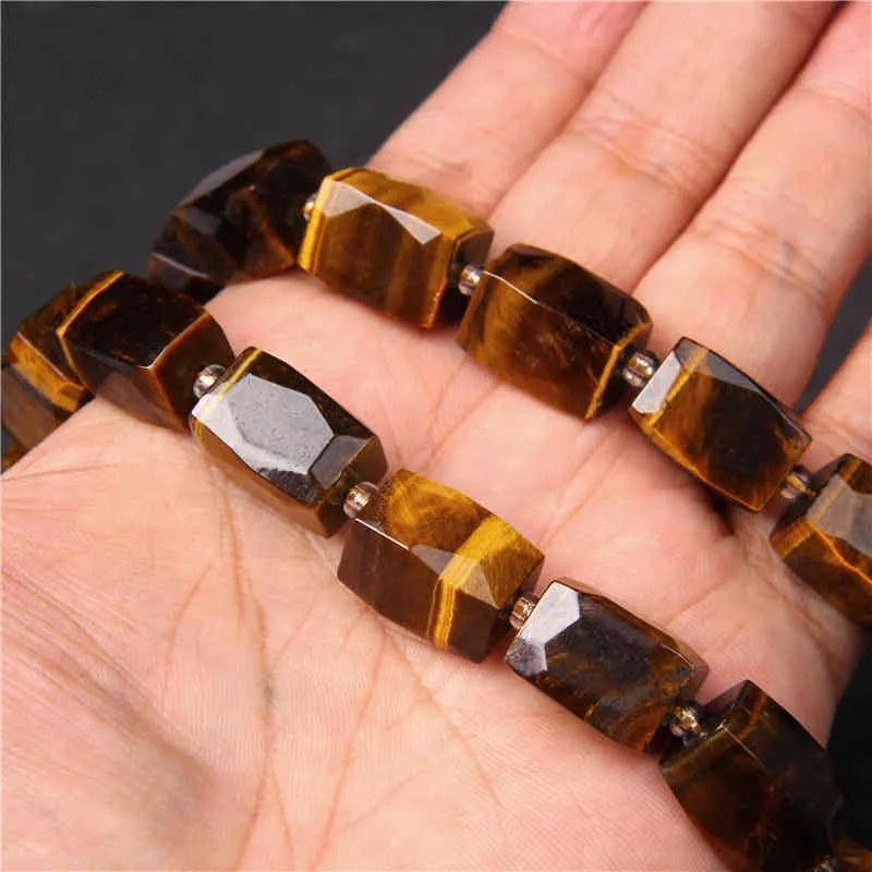 12x16mm Natuurlijke Labradoriet Tiger Eye Raw Quartz Crystal Losse Gem Stone Kralen Voor Handgemaakte DIY Sieraden Maken