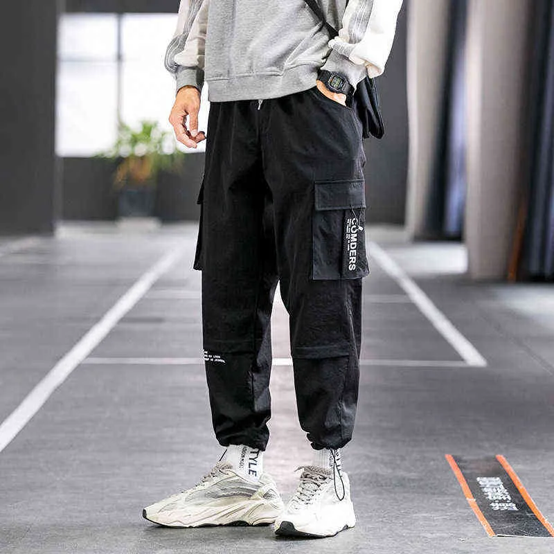 Harajuku mode lastbyxor klassiska svarta mens hip hop kläder jogger män sommar casual gym sweatpants med praktiska fickor g220224