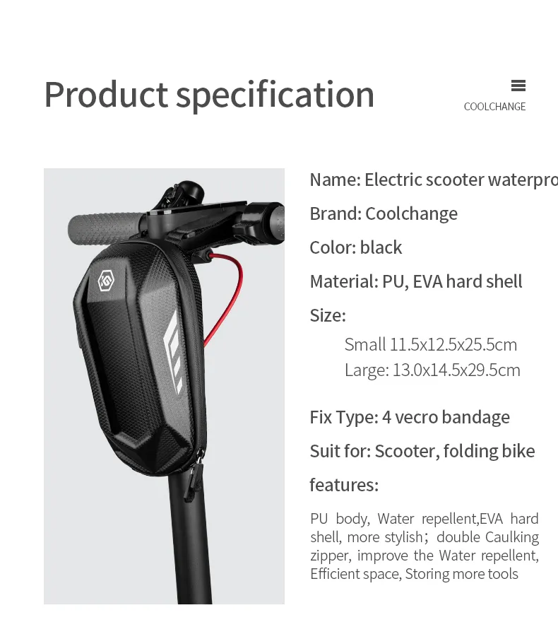 Сумка для скутера водонепроницаемой ударной верхней рамной пакет MTB Road Bike Складной велосипед
