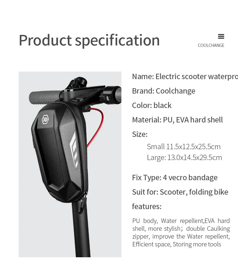 Scooter tas waterdichte schokdichte bovenste frame hangende tas mtb road fiets vouwen fietsstanduur 2L3L tas harde shell9660567