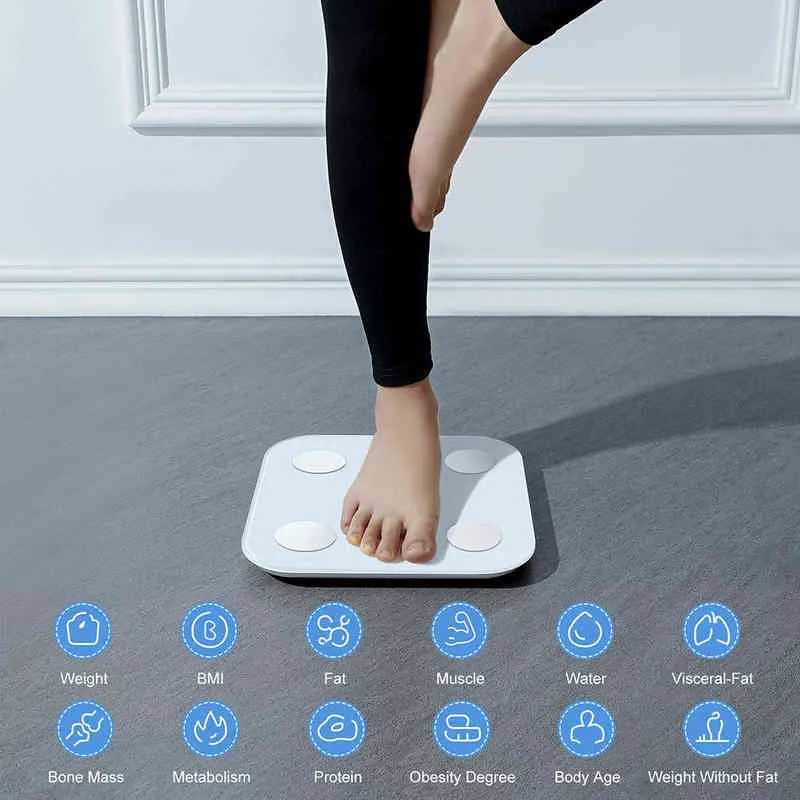 Electronic Weight Scale Bluetooth Body Fat Bathroom Scales LCD Display Smart Precision Digital Scale With Smartphone APP Fitness H1229