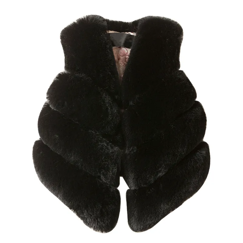 Zimowe dziewczęta faux futra płaszcze dla dzieci dla dziewcząt kurtki dla dzieci w kamizelce dziewczyny odzież Dziewczyny Dzieci Sztuczny futra LJ2011305139899