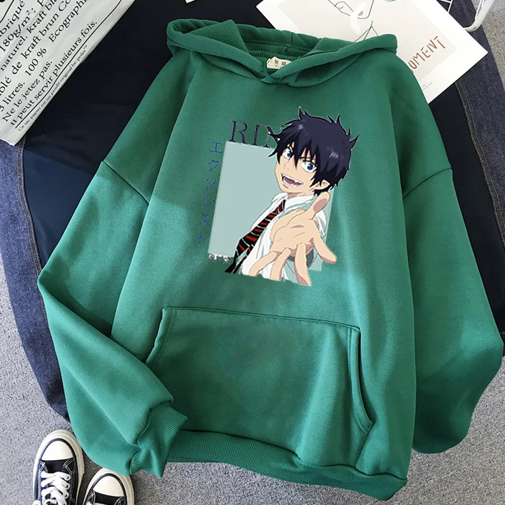 Janpanese Anime Rin Okumura Blue Exorcist Hoodie Cartoon Print Hoody Men Women Unisex oversize Sweatshirts Printing Hoodies X1227