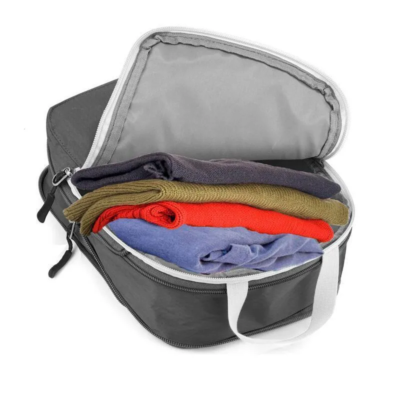 Rantion / set Cubes d'emballage de compression Sac de rangement de voyage Bagages Valise Organisateur Set Pliable Nylon imperméable Matériel T200710