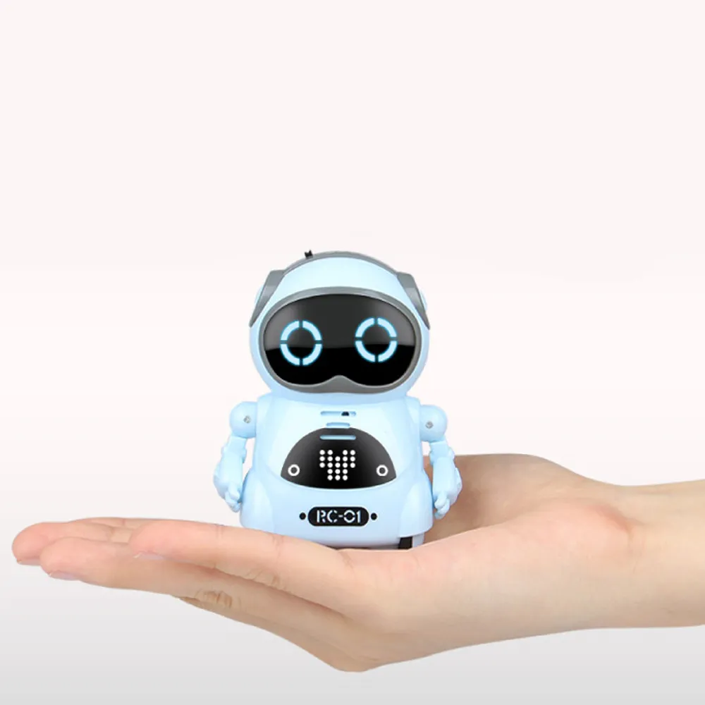 Mini bolsillo RC Robot Hablando Diálogo interactivo Reconocimiento de voz Grabar Cantar Bailar Contar historia Mini RC Robot Juguetes Regalo LJ201105