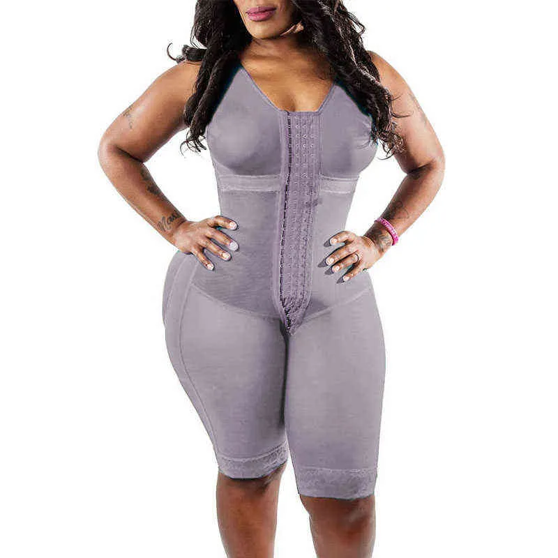 Mulheres pós-operatórias shapewear espartilho faja colombianas corpo inteiro sutiã de alta compressão cintura trainer modelagem cinta 211229357z