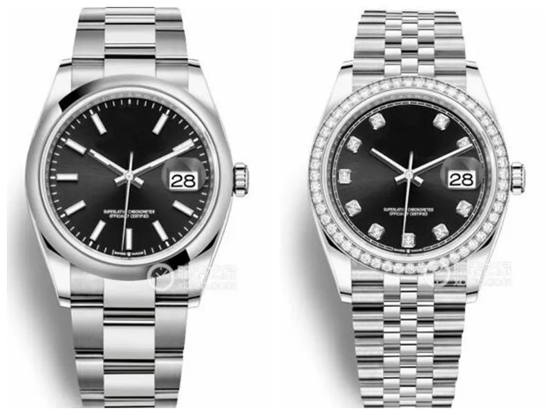 Best-seller brun vert bleu jaune rouge noir blanc diamant diamant 36 mm montres masculines montres en acier inoxydable Asie eta 2813 Mouvement 292d