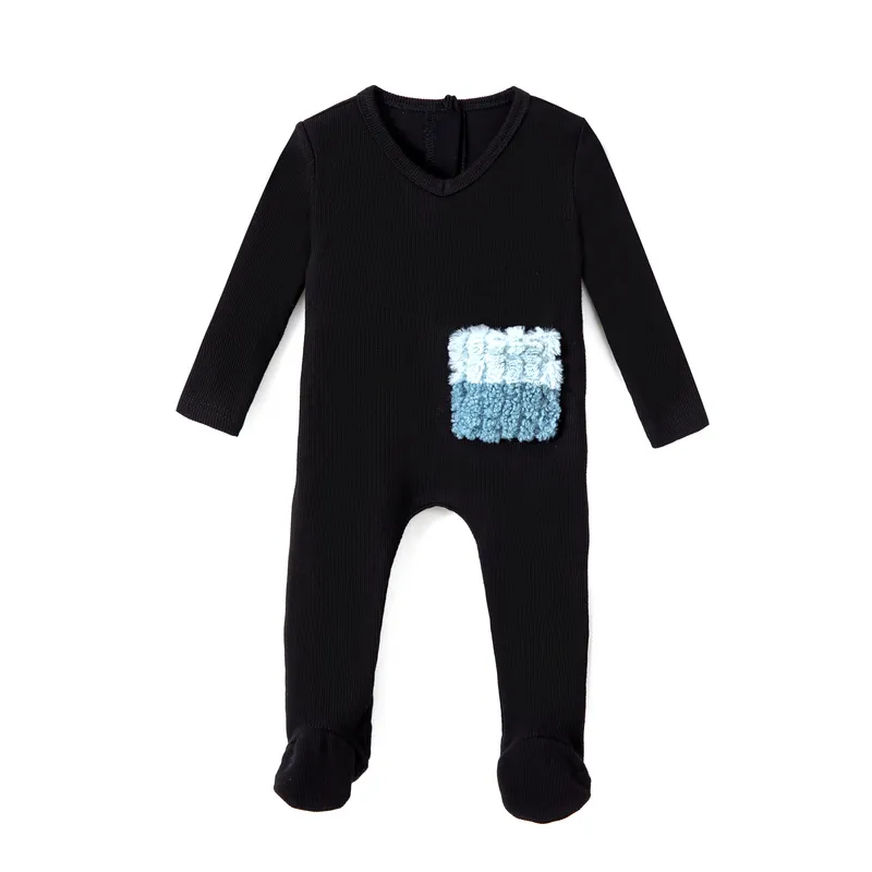 Autunno Inverno Bambini in cotone Sleepwear Baby Girls Boy Called Pagliaccetto Piajamas Set Bambini Pocket Pocket Baby Stretchie 220211