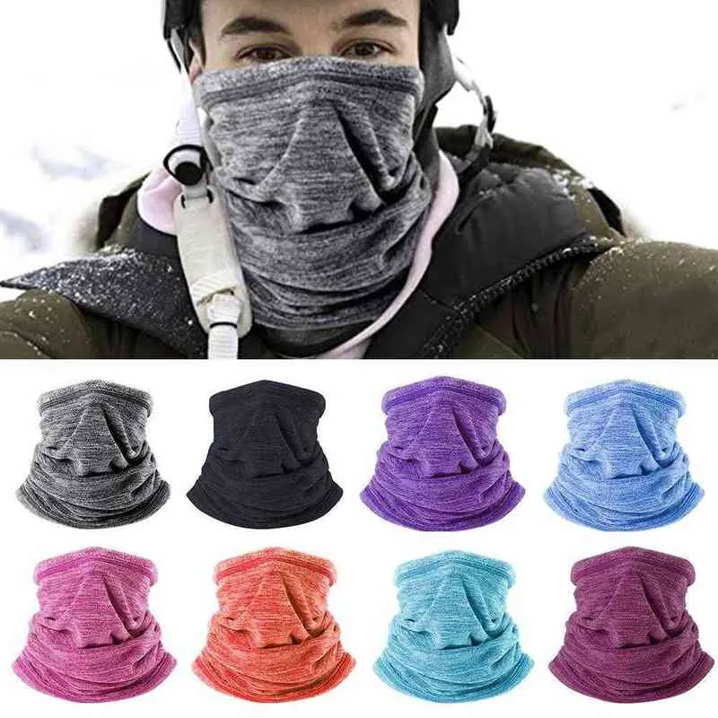 Thermal Face Bandana Mask Cover Neck Warmer Gaiter Bicycle Cycling Ski Tube Scarf Hiking Masks Women Men Winter Y1229